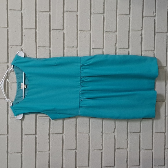 J. Crew Blue Sleeveless Lined Pleated Dress. Size 8 NWOT - Picture 7 of 11